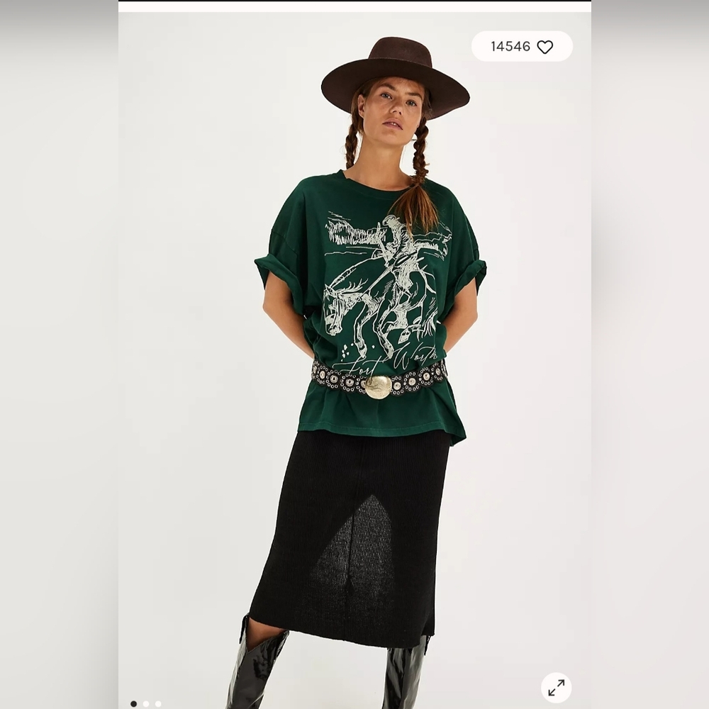 NWOT Daydreamer Cowboy Rodeo/ Fort Worth One Size Tee